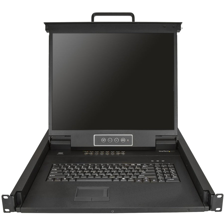 StarTech.com 16 Port Rackmount KVM Console w/ Cables - Integrated KVM Switch w/ 19" LCD - 1U LCD KVM Drawer 50000 MTBF - USB + VGA Support — RKCONS1916K