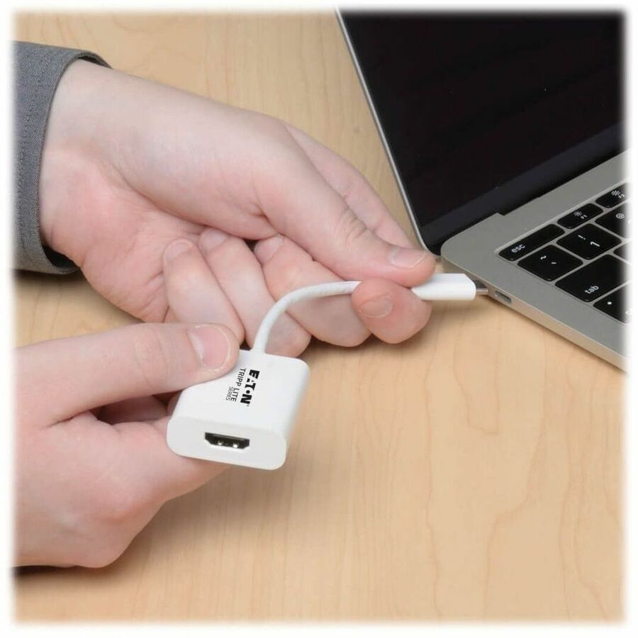 Eaton Tripp Lite Series USB 3.2 Gen1 Type-C to HDMI 4K Adapter with Alternate Mode - DP 1.2, White — U444-06N-HD-AM