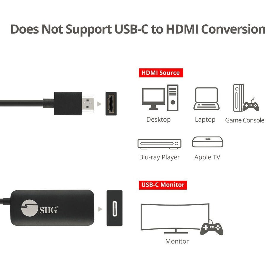 SIIG HDMI to USB-C Port 4K 60Hz Converter Adapter — CB-H21711-S1