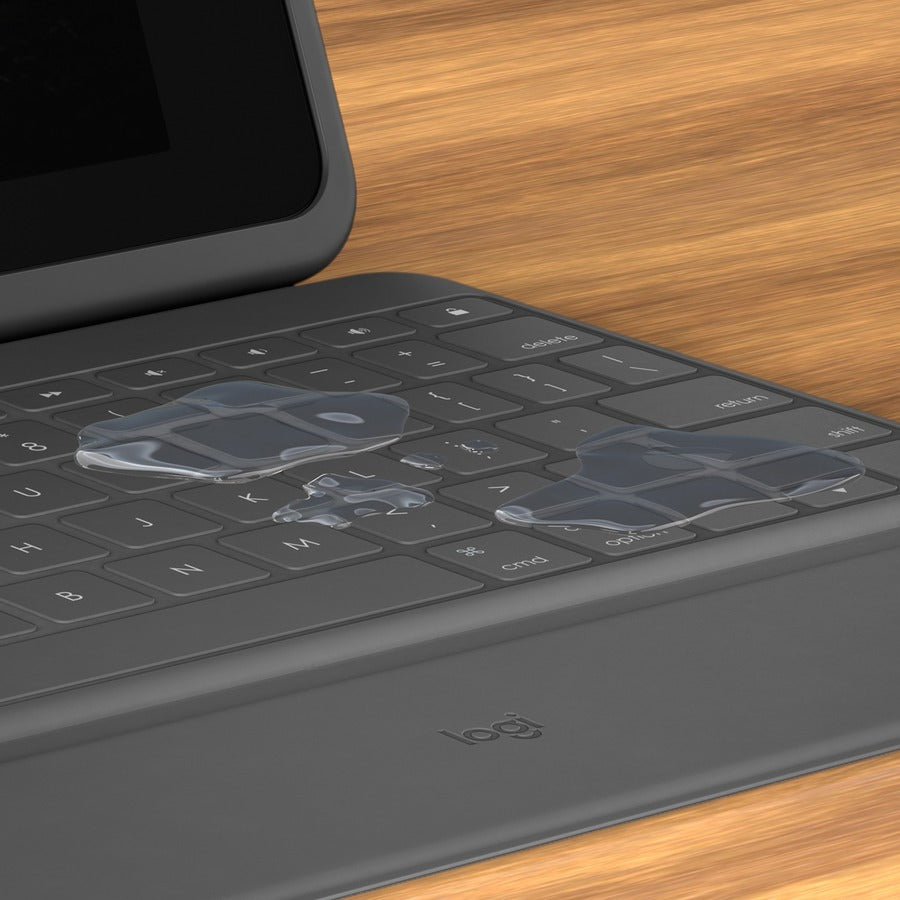Logitech Rugged Folio Rugged Keyboard/Cover Case (Folio) Apple, Logitech iPad (7th Generation), iPad (8th Generation), iPad (9th Generation) Tablet - Graphite — 920-009312