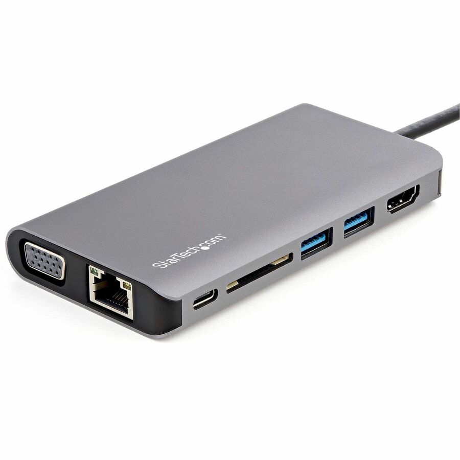 StarTech.com USB C Multiport Adapter - USB-C Mini Travel Dock w/ 4K HDMI or 1080p VGA - 100W PD Pass-Through, 3x USB, SD, GbE, Audio — DKT30CHVAUSP