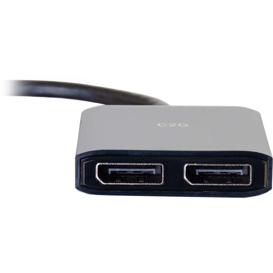 C2G 4K DisplayPort to Dual DisplayPort MST Hub - DisplayPort 1.2 to DisplayPort Splitter - M/F — 54291