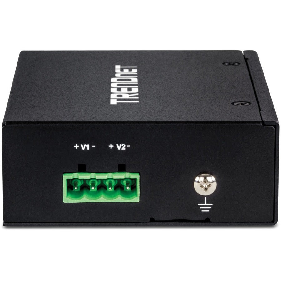 TRENDnet Industrial 95W Gigabit PoE++ Injector, TI-IG90, 1 x Gigabit Port, 1 x Gigabit PoE++ Port, Provides PoE (15.4W), PoE+ (30W), PoE++ (95W), NDAA & TAA Compliant — TI-IG90