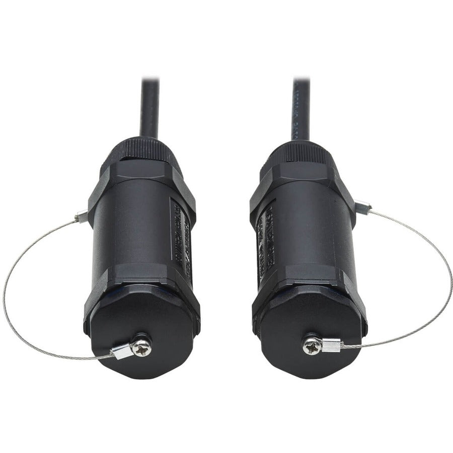 Eaton Tripp Lite Series High-Speed Armored HDMI Fiber Active Optical Cable (AOC) with Hooded Connectors - 4K @ 60 Hz, HDR, IP68, M/M, Black, 50 m (164 ft.) — P568FA-50M-W