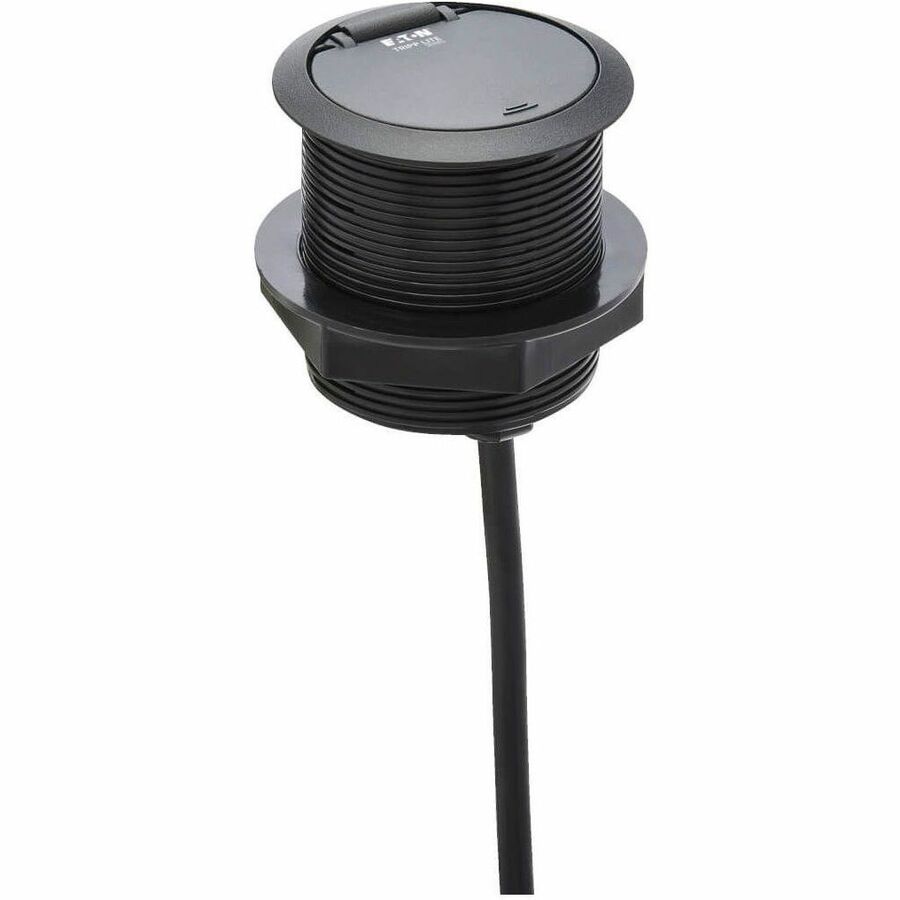 Eaton Tripp Lite Series Protect It! In-Desktop Power Grommet - NEMA 5-15P, 2x USB-A Charging, Surge Protection, 10 ft. Cord, Antimicrobial, Black — TLP12POAM