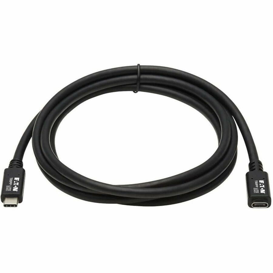Eaton Tripp Lite Series USB-C Extension Cable (M/F) - USB 3.2 Gen 1 (5 Gbps), Thunderbolt 3 Compatible, Black, 6 ft. (1.83 m) — U421-006