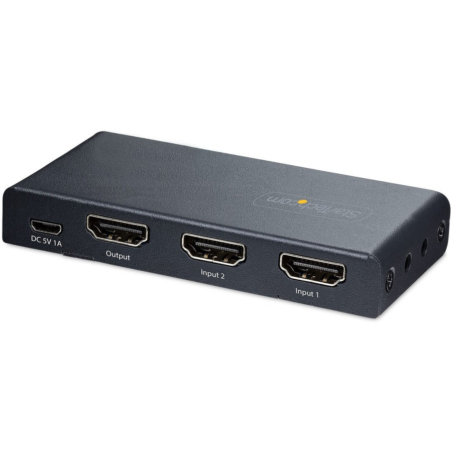 StarTech.com 2-Port 8K HDMI Switch, HDMI 2.1 Switcher 4K 120Hz/8K 60Hz UHD, HDR10+, HDMI Switch 2 In 1 Out, Auto/Manual Source Switching — 2PORT-HDMI-SWITCH-8K