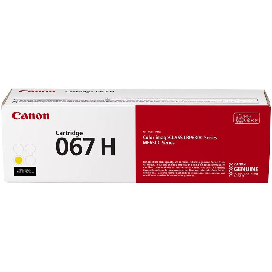 Canon 067 Original High Yield Laser Toner Cartridge - Yellow - 1 Each — 5103C001