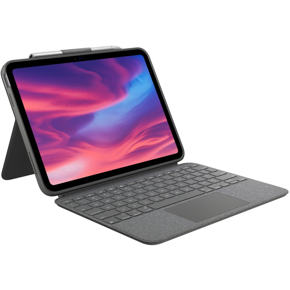 Logitech Combo Touch Keyboard/Cover Case (Folio) for 10.9" Apple, Logitech iPad (10th Generation &A16) Tablet - Oxford Gray — 920-011433