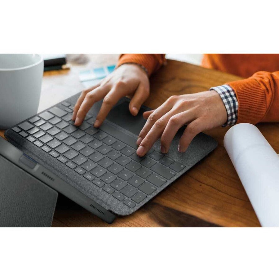 Logitech Combo Touch Keyboard/Cover Case (Folio) for 10.9" Apple, Logitech iPad (10th Generation &A16) Tablet - Oxford Gray — 920-011433