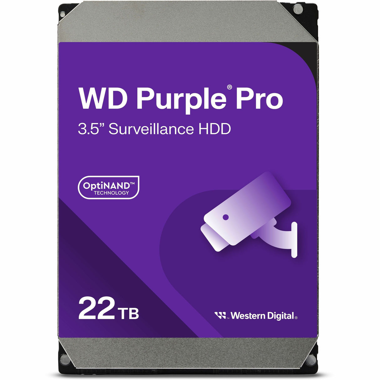 WD Purple Pro WD221PURP 22 TB Hard Drive - 3.5" Internal - SATA (SATA/600) - Conventional Magnetic Recording (CMR) Method — WD221PURP