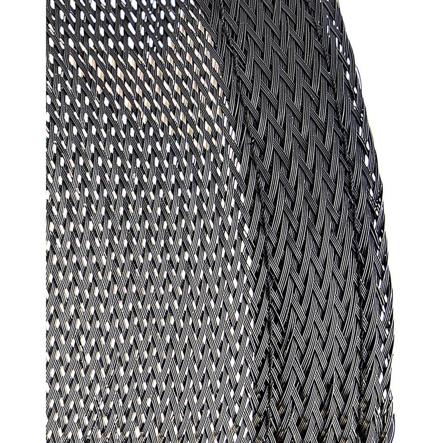 StarTech.com 10ft (3m) Cable Management Sleeve, Braided Mesh Wire Wraps/Floor Cable Covers, Computer Cable Manager/Cord Concealer — WKSTNCMFLX