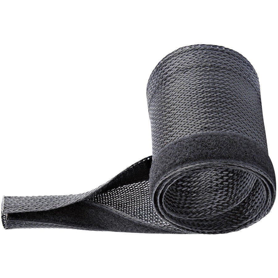 StarTech.com 10ft (3m) Cable Management Sleeve, Braided Mesh Wire Wraps/Floor Cable Covers, Computer Cable Manager/Cord Concealer — WKSTNCMFLX