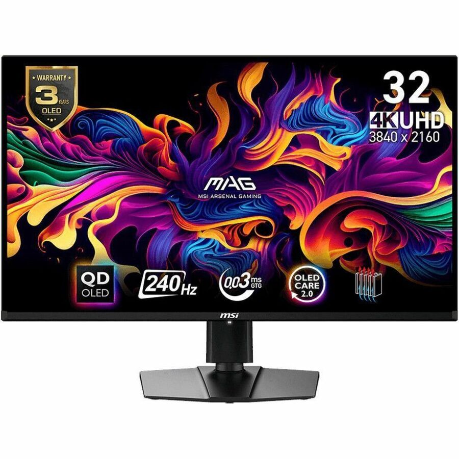 MSI MAG 321UPX QD-OLED 32" Class 4K UHD Gaming OLED Monitor - 16:9 - Black — MAG321UPXQDOLED