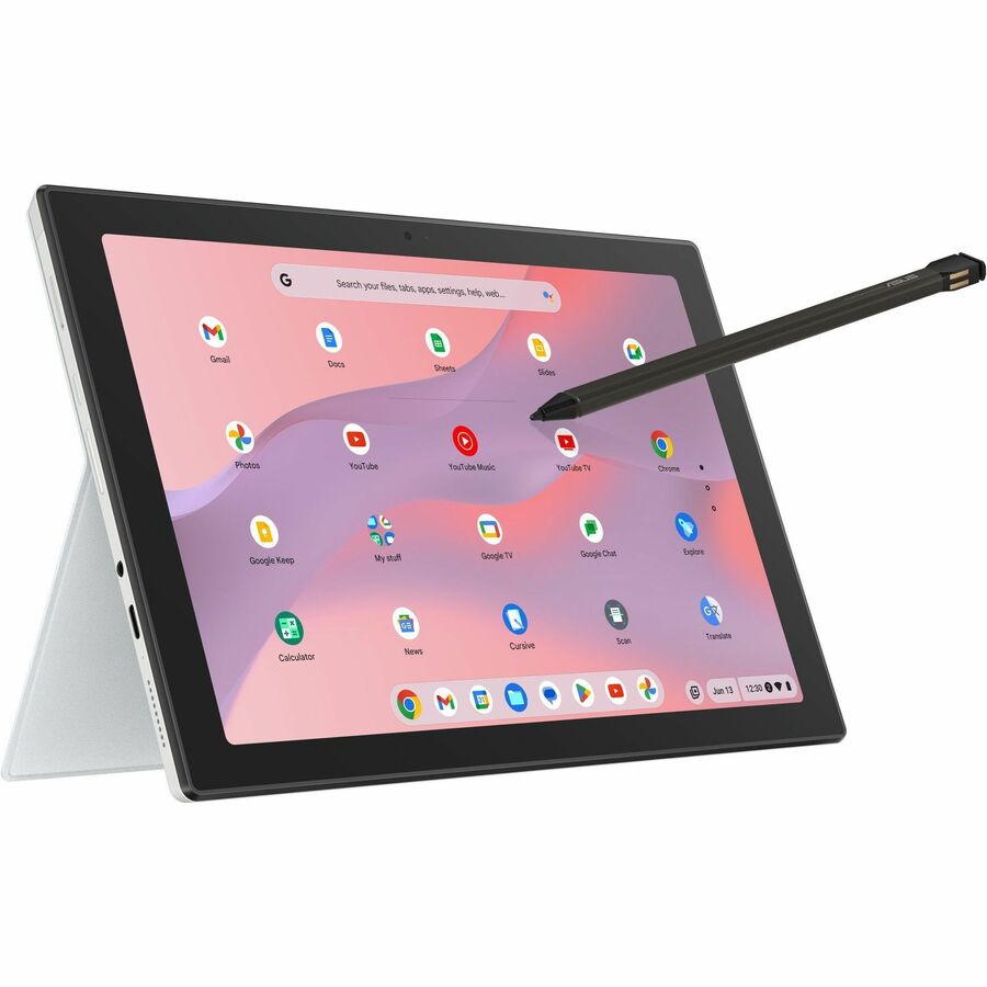 Asus Chromebook Detachable CM30 CM3001DM2A-YZ88T-S 10.5" Touchscreen Rugged Detachable 2 in 1 Chromebook - WUXGA - Octa-core (ARM Cortex A76 + Cortex A55) - 8 GB - 128 GB Flash Memory - Fog Silver — CM3001DM2A-YZ88T-S