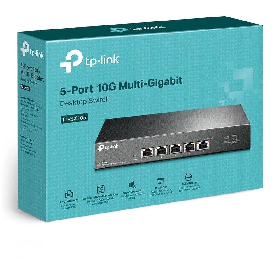 TP-Link TL-SX105 - 5 Port 10G/Multi-Gig Unmanaged Ethernet Switch — TL-SX105