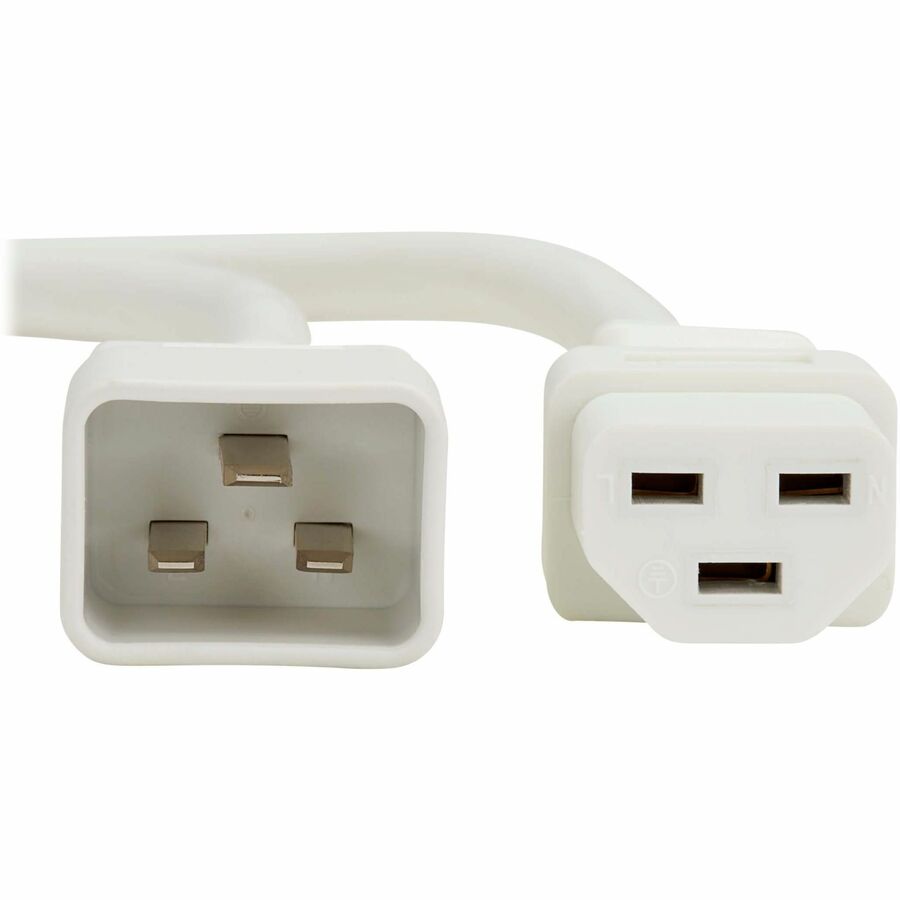 Eaton Tripp Lite Series Power Cord, C20 to C21 - Heavy-Duty, 20A, 250V, 12 AWG, 6 ft. (1.8 m), White — P035-006-AWH
