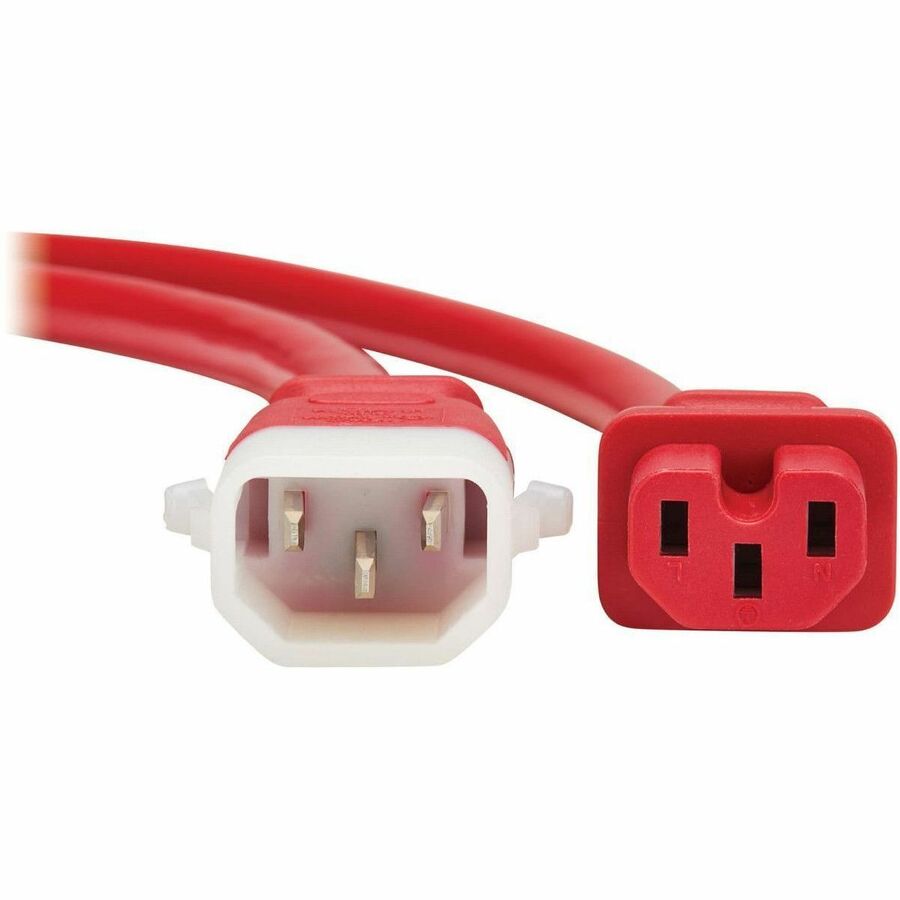 Eaton Tripp Lite Series PDU Power Cords, C15 to P-Lock C14 - Heavy-Duty, 15A, 250V, 14 AWG, 6 ft. (1.8 m), Red, 6 Pack — P018-E06-ARD-6
