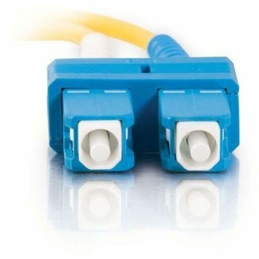 C2G 3.3ft (1m) SC-SC 9/125 OS2 Duplex Single-Mode PVC Fiber Optic Cable - Yellow — 20808