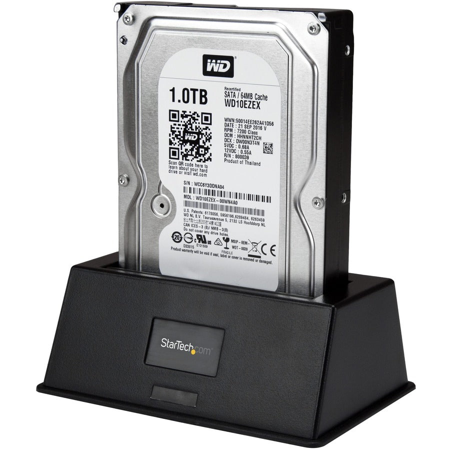 StarTech.com Single Bay USB 3.0 to SATA Hard Drive Docking Station, USB 3.0 (5 Gbps) Hard Drive Dock, External 2.5/3.5" SATA HDD/SSD Dock — SDOCKU33BV