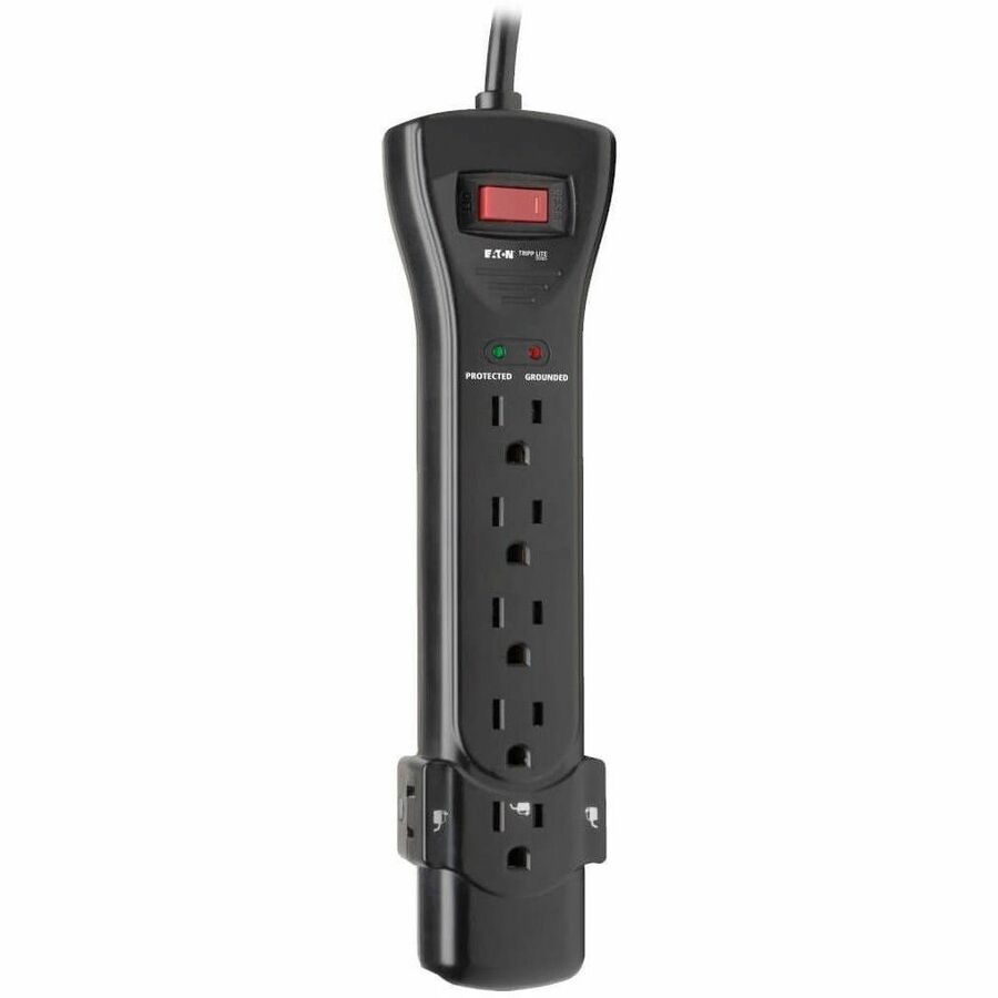Eaton Tripp Lite Series Protect It! 7-Outlet Surge Protector, 7 ft. Cord with Right-Angle Plug, 2160 Joules, Diagnostic LEDs, Black Housing — SUPER7B
