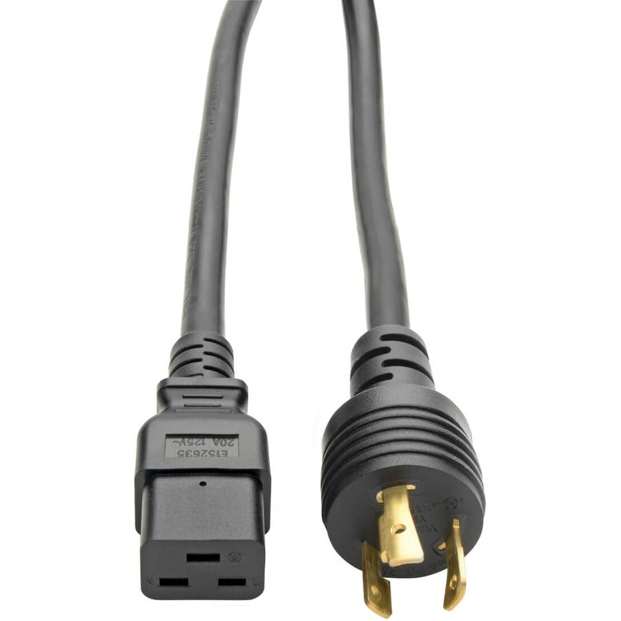 Eaton Tripp Lite Series Power Cord, C19 to NEMA L5-20P - Heavy-Duty, 20A, 125V, 12 AWG, 10 ft. (3.05 m), Black — P045-010