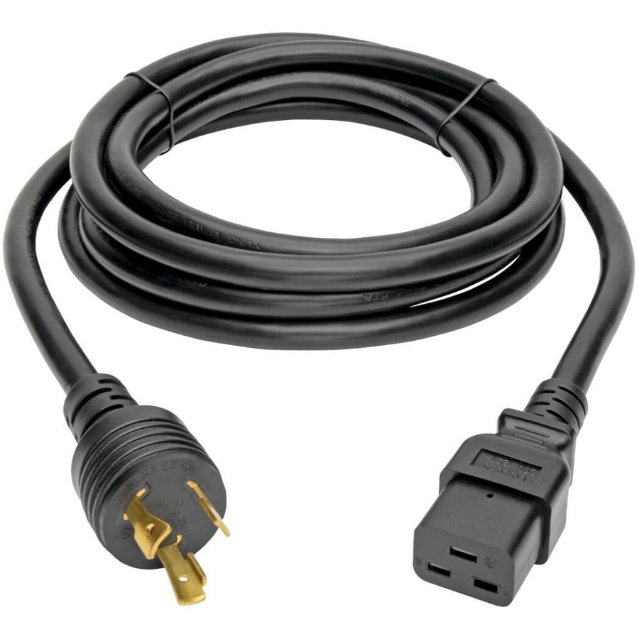 Eaton Tripp Lite Series Power Cord, C19 to NEMA L5-20P - Heavy-Duty, 20A, 125V, 12 AWG, 10 ft. (3.05 m), Black — P045-010