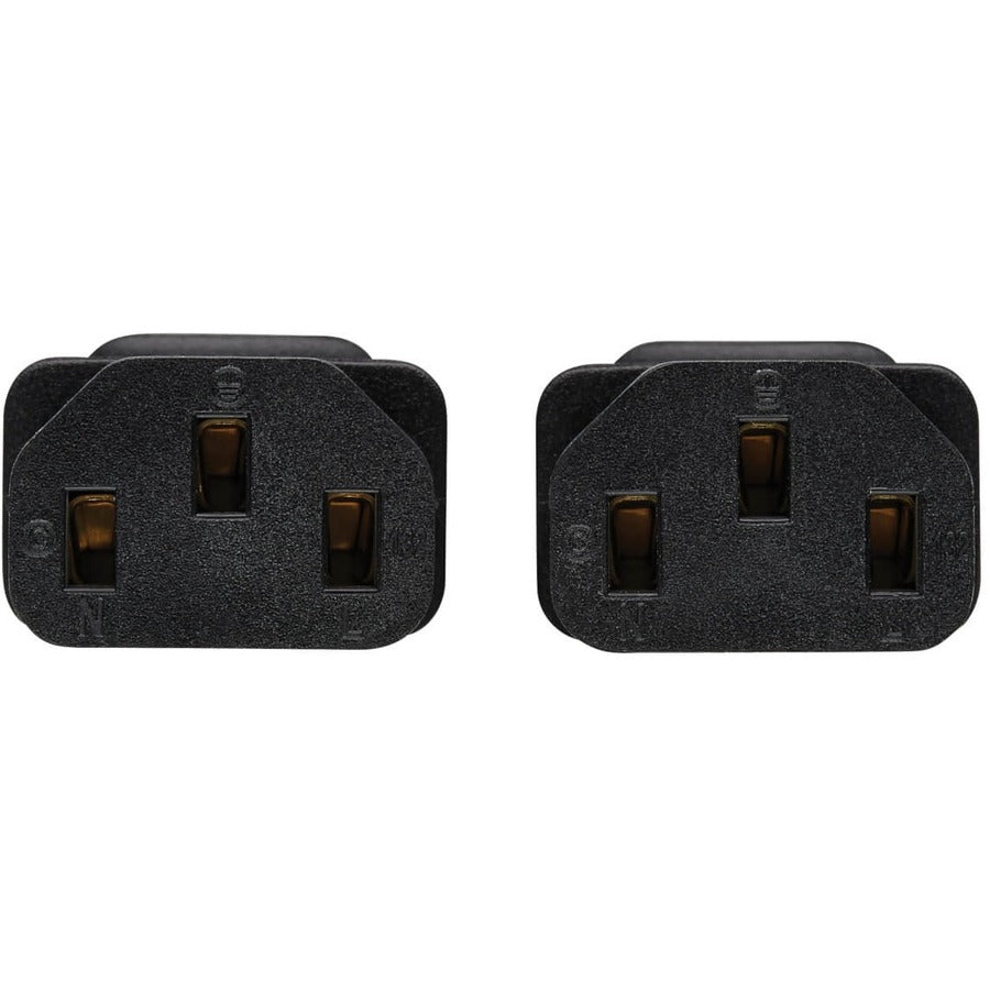 Eaton Tripp Lite Series Splitter Cable, Heavy-Duty, C20 to 2x C13 - 15A, 100-250V, 14 AWG, 2 ft. (0.61 m), Black — P032-002-2C13