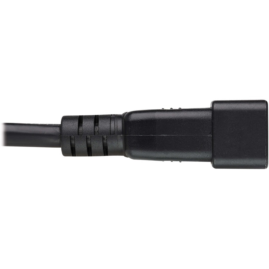 Eaton Tripp Lite Series Splitter Cable, Heavy-Duty, C20 to 2x C13 - 15A, 100-250V, 14 AWG, 2 ft. (0.61 m), Black — P032-002-2C13