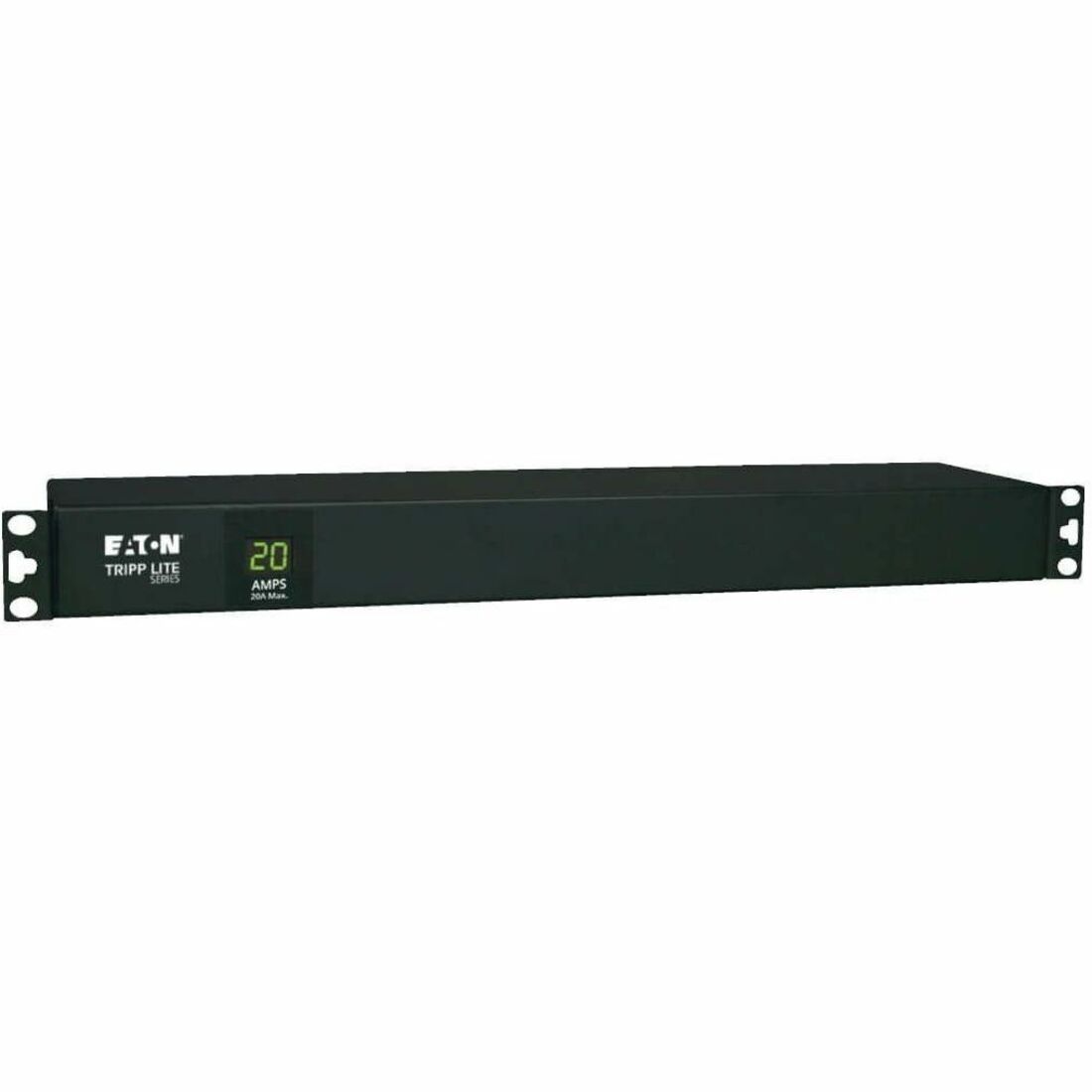 Eaton Tripp Lite Series 2kW Single-Phase Local Metered PDU, 100-127V Outlets (12 5-15/20R), L5-20P/5-20P Input, 6 ft. (1.83 m) Cord, 1U Rack-Mount — PDUMH20-6