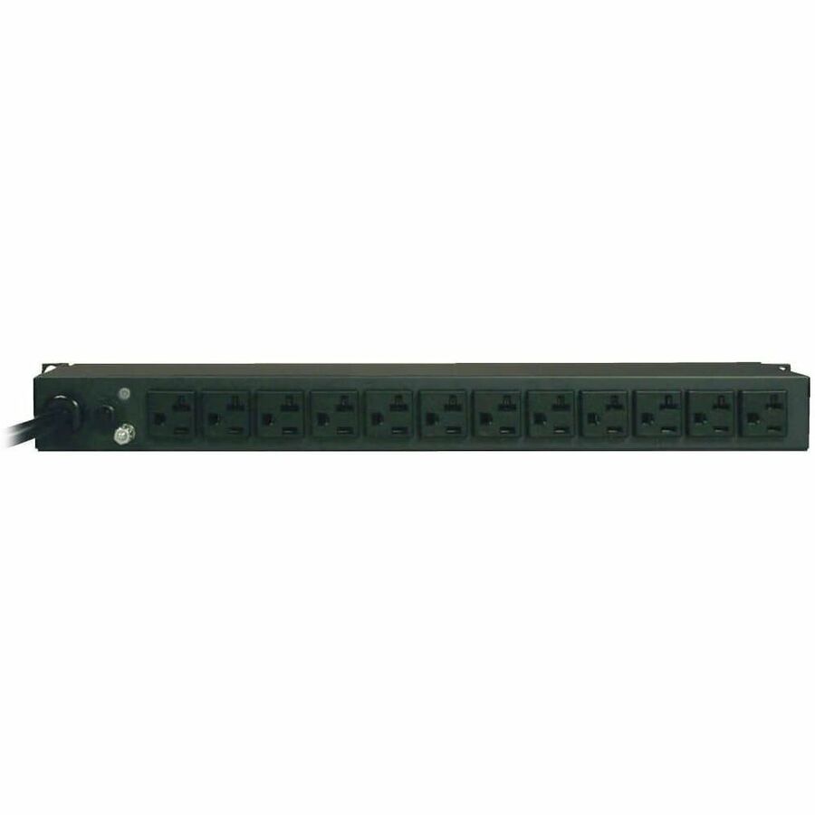 Eaton Tripp Lite Series 2kW Single-Phase Local Metered PDU, 100-127V Outlets (12 5-15/20R), L5-20P/5-20P Input, 6 ft. (1.83 m) Cord, 1U Rack-Mount — PDUMH20-6