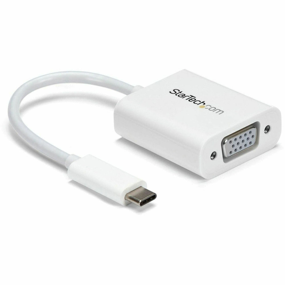 StarTech.com USB-C to VGA Adapter - White - Thunderbolt 3 Compatible - USB C Adapter - USB Type C to VGA Dongle Converter — CDP2VGAW