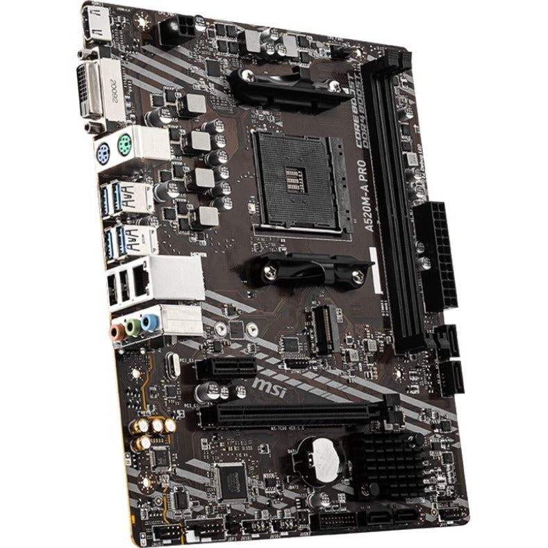 MSI A520M-A PRO Desktop Motherboard - AMD A520 Chipset - Socket AM4 - Micro ATX — A520MAPRO