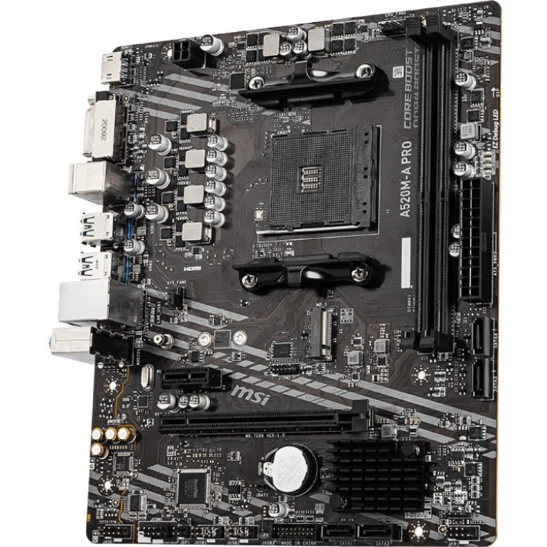 MSI A520M-A PRO Desktop Motherboard - AMD A520 Chipset - Socket AM4 - Micro ATX — A520MAPRO