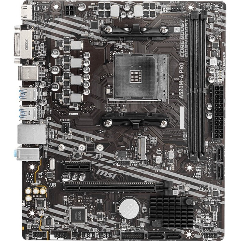 MSI A520M-A PRO Desktop Motherboard - AMD A520 Chipset - Socket AM4 - Micro ATX — A520MAPRO