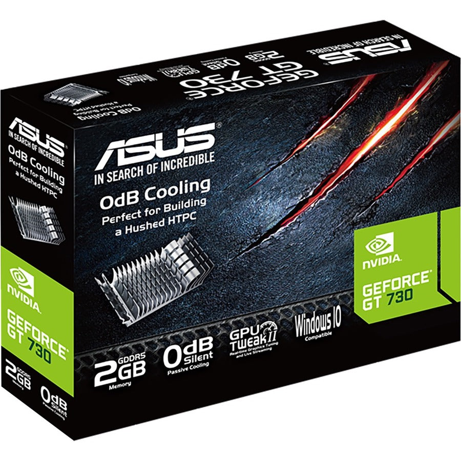 Asus NVIDIA GeForce GT 730 Graphic Card - 2 GB GDDR5 - Low-profile — GT730-SL-2GD5-BRK