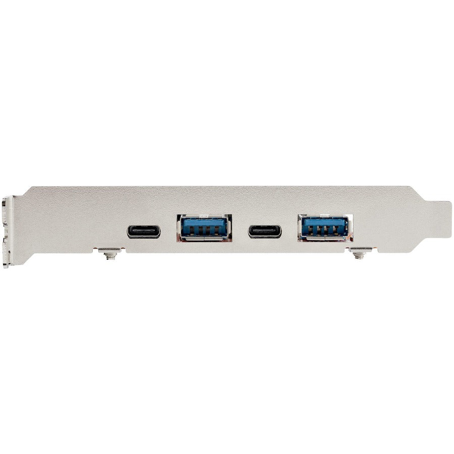 StarTech.com 4-Port USB PCIe Card, 10Gbps USB PCI Express Expansion Card with 2 Controllers, 2x USB-C & 2x USB-A ports (USB 3.2 Gen 2) — PEXUSB312A2C2V