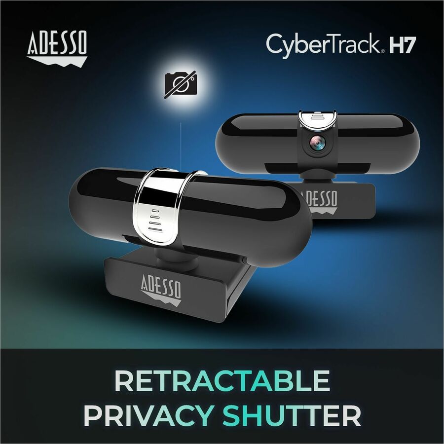 Adesso CyberTrack CyberTrack H7 Webcam - 4 Megapixel - 30 fps - USB 2.0 - TAA Compliant — CyberTrack H7