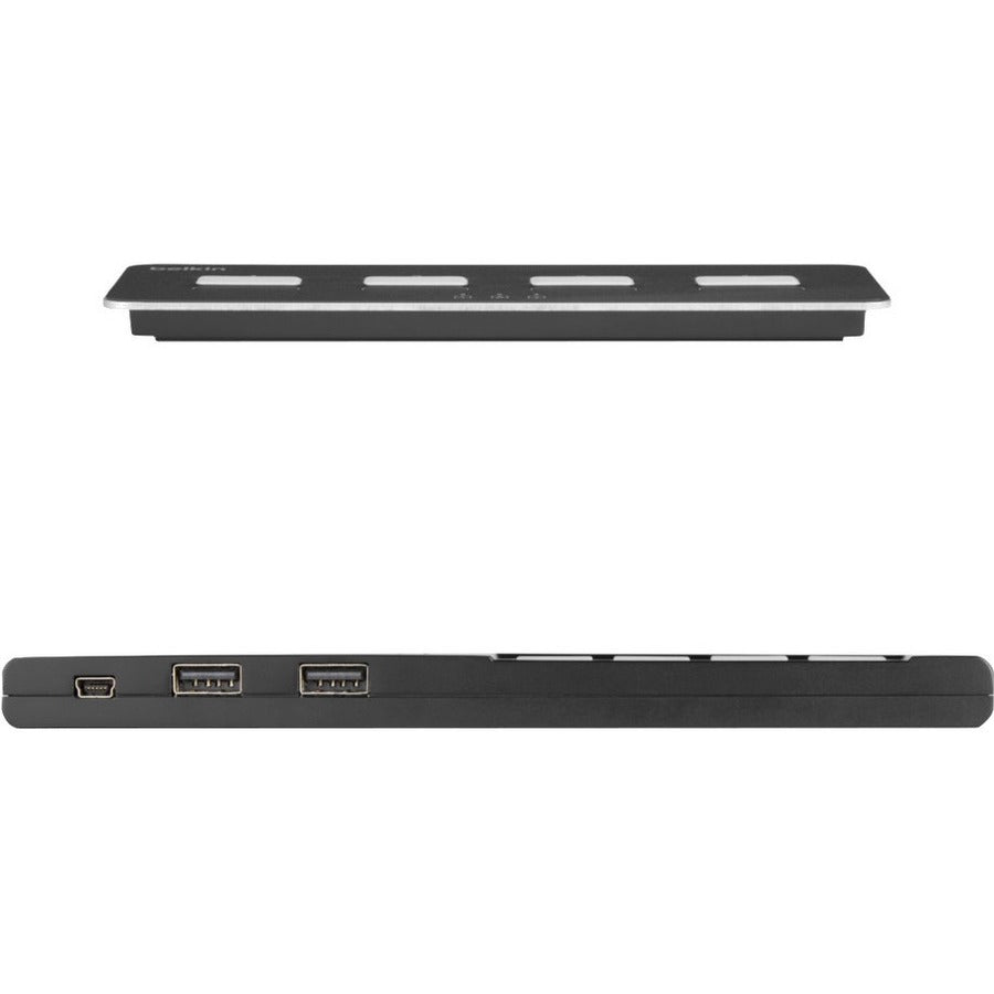 Belkin 4-Port Single Head Modular Secure KVM Switch Base Unit PP4.0 W/ Remote — F1DN104MOD-BA-4