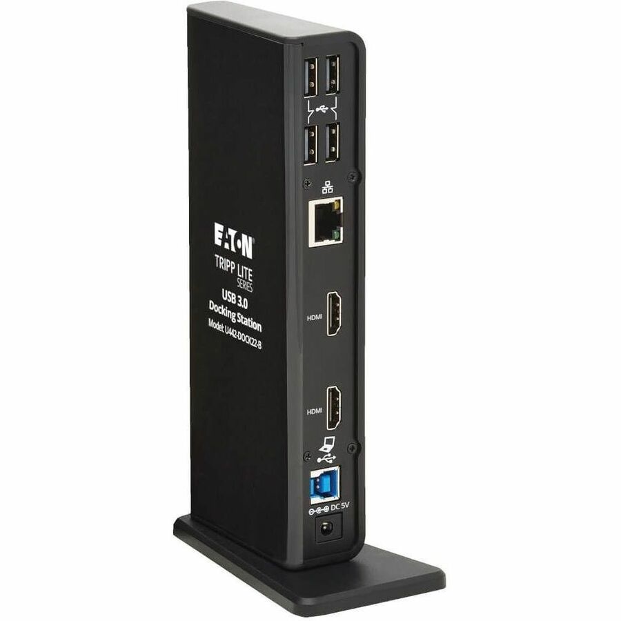 Eaton Tripp Lite Series USB-A / USB-C Dual Display Docking Station - 1080p 60 Hz HDMI, USB 3.x (5Gbps) and USB 2.0 Hub Ports, GbE — U442-DOCK22-B