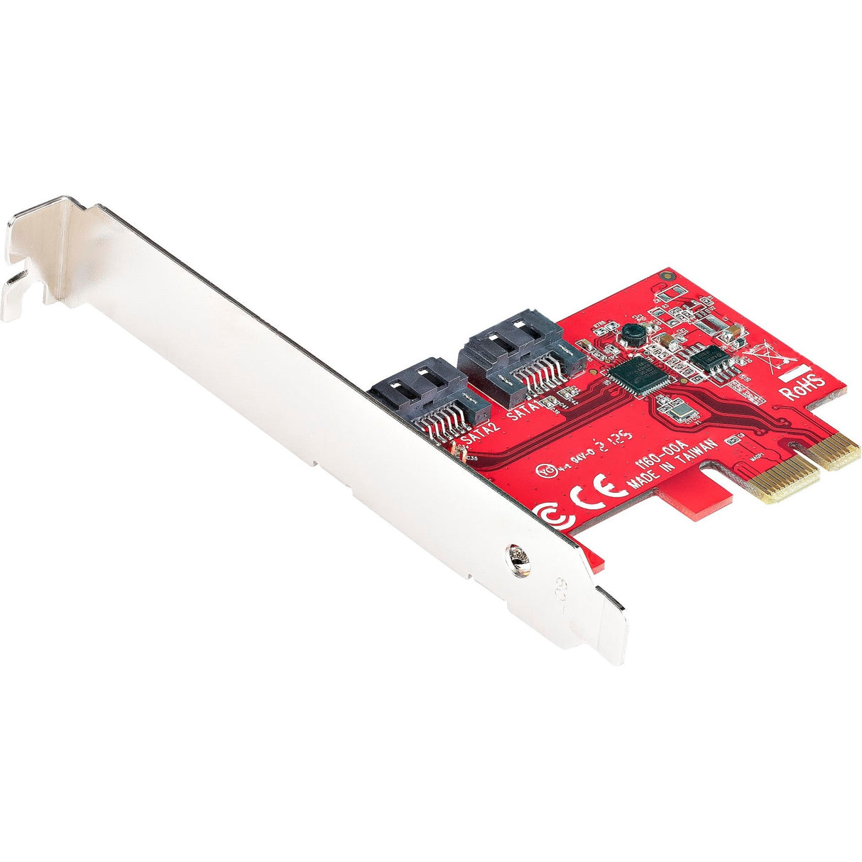 StarTech.com SATA PCIe Card, 2 Port PCIe SATA Expansion Card, 6Gbps SATA, PCI Express to SATA Adapter, Non-RAID, PCIe to SATA Converter — 2P6G-PCIE-SATA-CARD