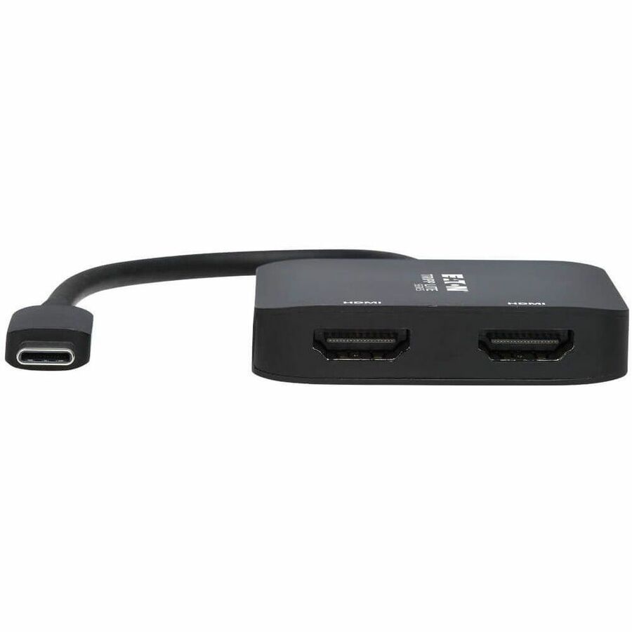 Eaton Tripp Lite Series USB-C Adapter, Dual Display - 4K 60 Hz HDMI, HDR, 4:4:4, HDCP 2.2, DP 1.4 Alt Mode, Black — U444-2H-MST4K6