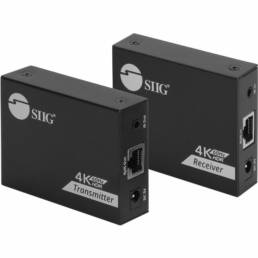SIIG 4K60Hz HDMI over Cat6 Extender with Loopout & IR - 50m- HDMI Extender- Auto Downscaling — CE-H27K11-S1