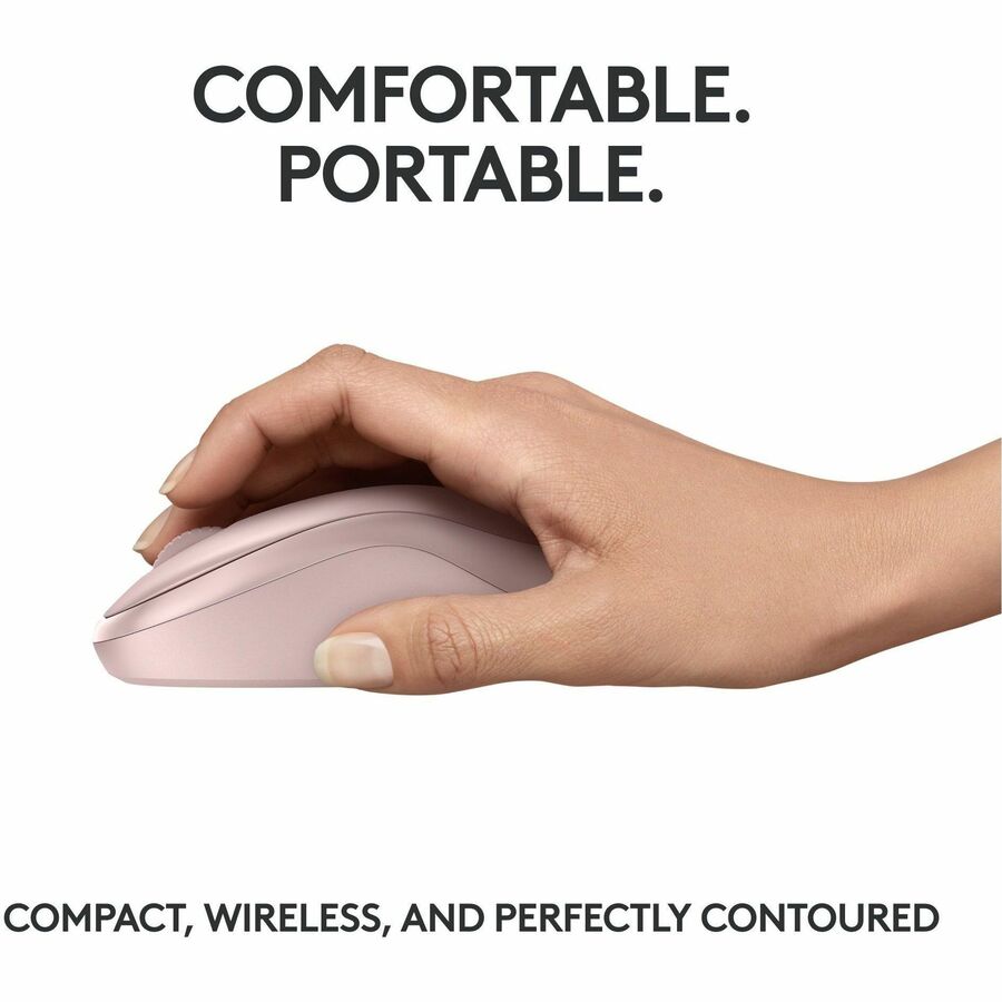 Logitech M240 Silent Bluetooth Mouse, Wireless, Compact, Portable, Smooth Tracking, Rose — 910-007117