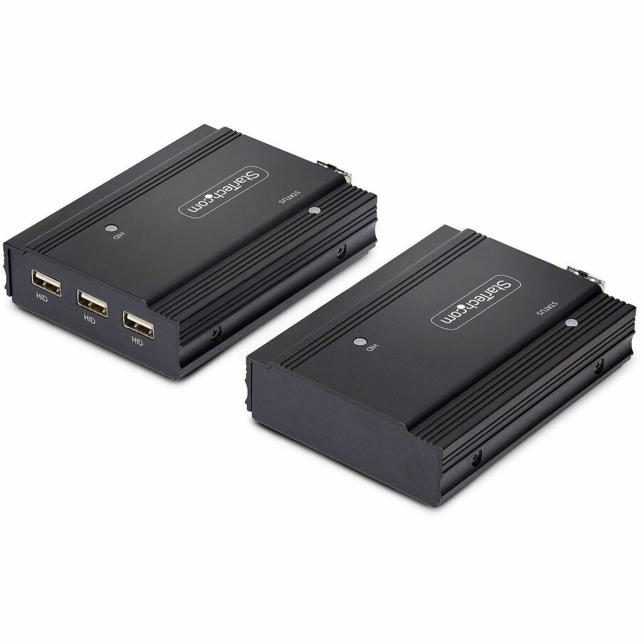 StarTech.com DisplayPort KVM Extender over Fiber Optic, 4K 60 Hz, Console Extender Kit, Up to 984ft/300m (Multi-mode), 2x 10G SFP+ Modules — FD121-KVM-EXTENDER