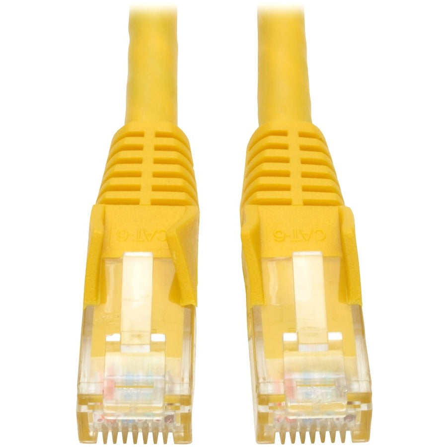 Eaton Tripp Lite Series Cat6 Gigabit Snagless Molded (UTP) Ethernet Cable (RJ45 M/M), PoE, Yellow, 25 ft. (7.62 m) — N201-025-YW