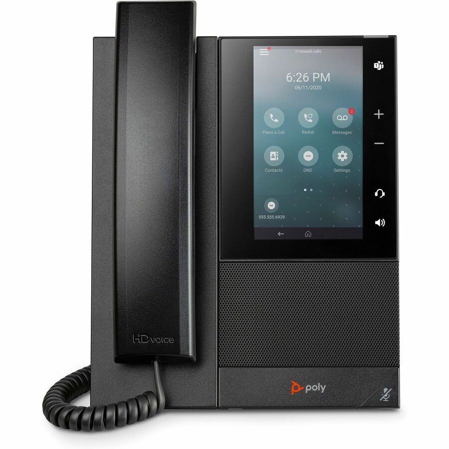 Poly CCX 505 Business Media Phone with Open SIP and PoE-enabled GSA/TAA — 849A6AA
