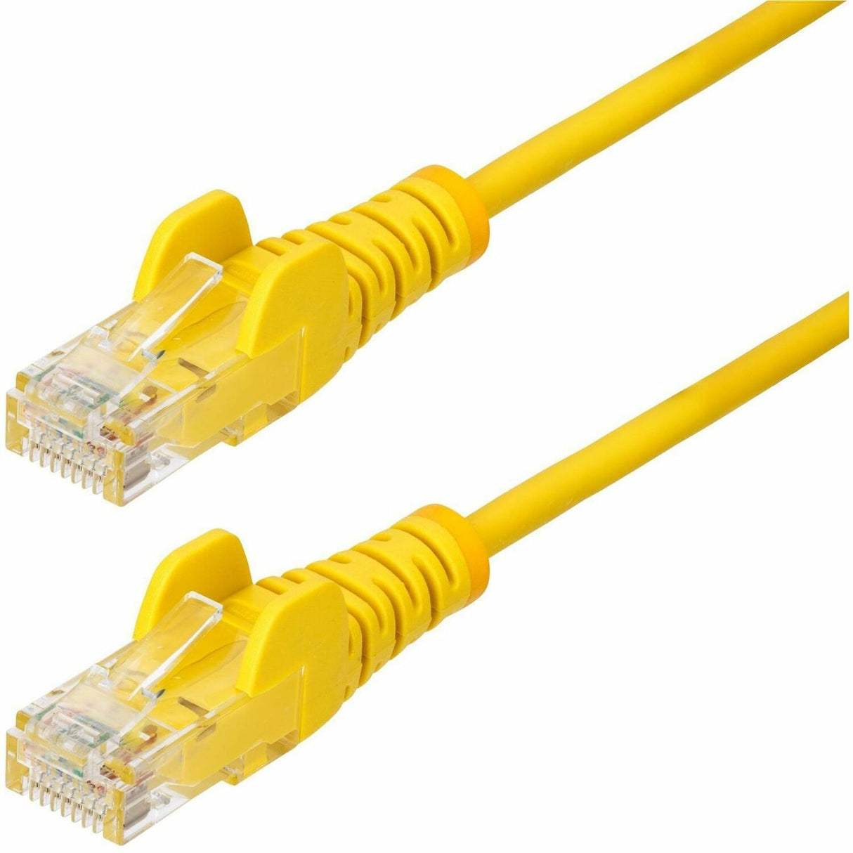 StarTech.com 15ft Yellow Slim CAT6 Ethernet Cable, Slim Snagless RJ45, UTP, LSZH, 28AWG Bare Copper, Slim Network Patch Cord, Fluke Tested — N6PAT15YLS