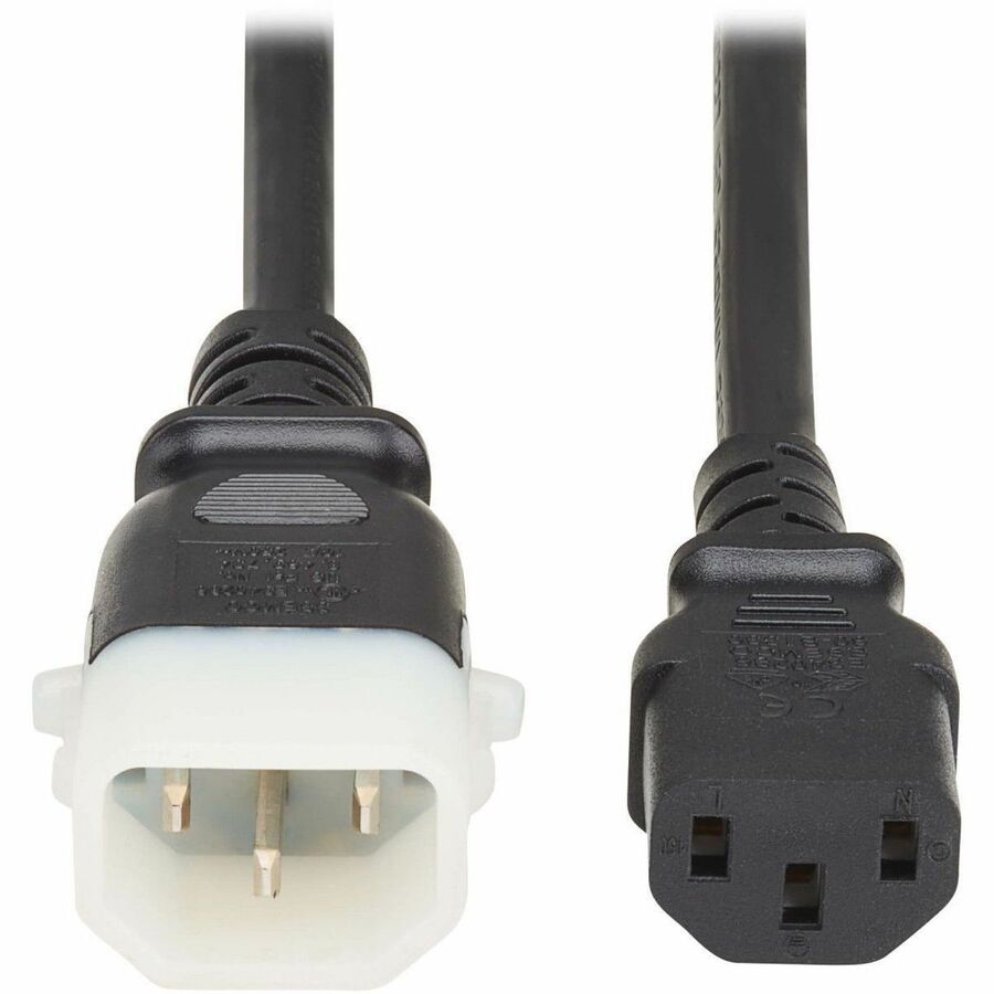 Eaton Tripp Lite Series PDU Power Cord, C13 to P-Lock C14 - North America and Europe Rated, 10A, 250V, 18 AWG, 3 ft. (0.9 m), Black — P004-E03