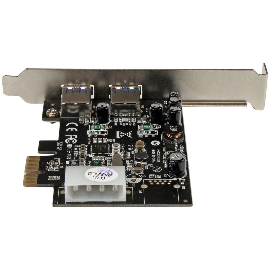 StarTech.com 2 Port PCI Express (PCIe) SuperSpeed USB 3.0 Card Adapter with UASP - 5Gbps - LP4 Power — PEXUSB3S25